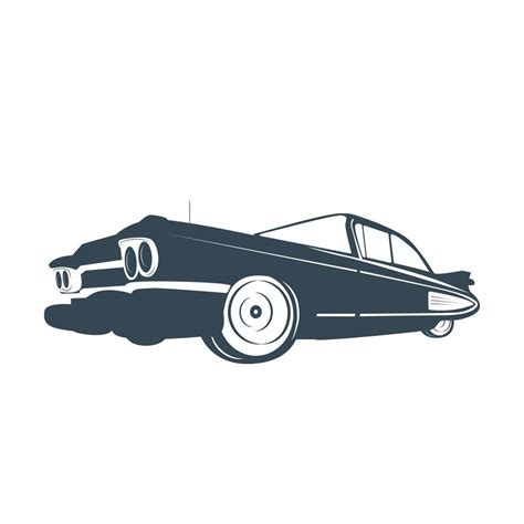 Classic vintage retro black and white car. 13457164 Vector Art at Vecteezy