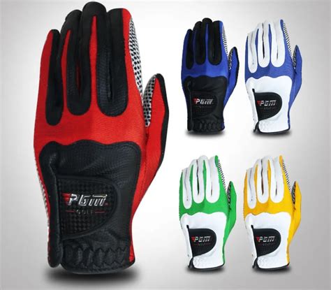 PGM Genuine Leather Golf Gloves Men's Left Right Hand Soft Breathable With Anti slip granules ...