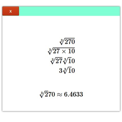 Simplifying radicals calculator with steps