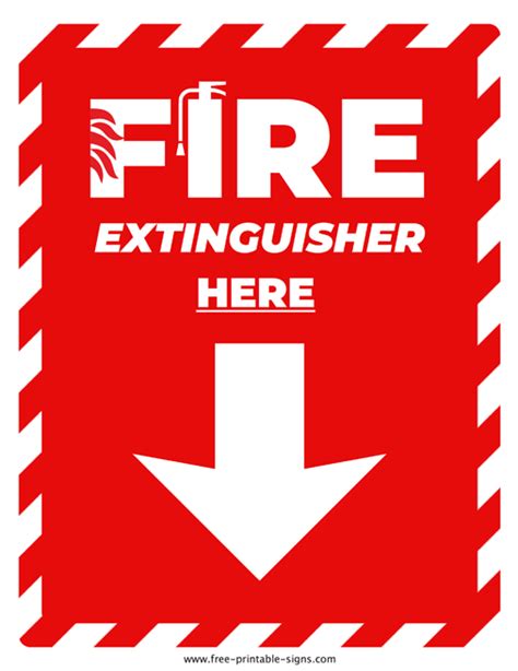 Printable Fire Extinguisher Here Sign – Free Printable Signs