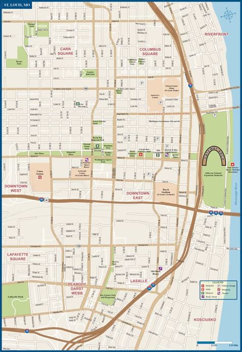 St Louis Downtown Map | Digital Vector | Creative Force