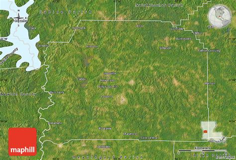 Satellite Map of Vernon Parish