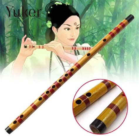 Beginner F Key Bamboo Flute Traditional Chinese Wind Instrument With Red String-in Flute from ...