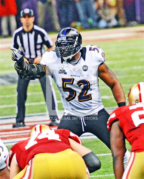 Baltimore Ravens leader Ray Lewis directs the Ravens defense - Gold Medal Impressions