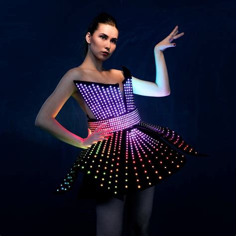 Rave LED light up rainbow dress outfit / fashion festival | Etsy ...