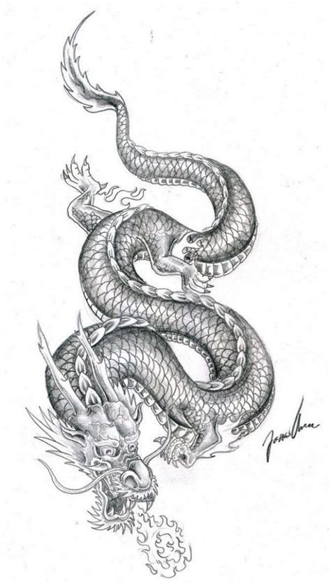 Simple Dragon Tattoo Art