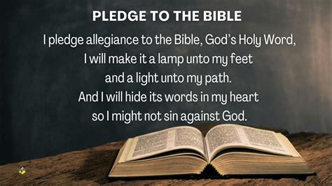 Pledge to the Bible - YouTube