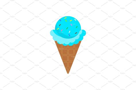 icecream blue cone – MasterBundles