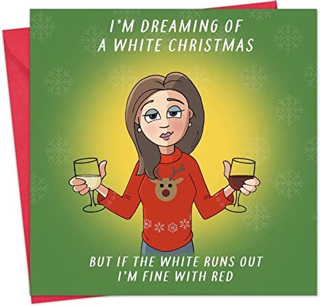 Twizler Merry Christmas Card with Wine - Happy Christmas Card - Xmas Card - Funny Christmas Card ...