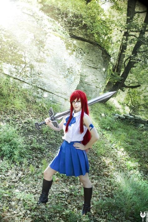 Stunning Erza Scarlet Casual Outfit Cosplay