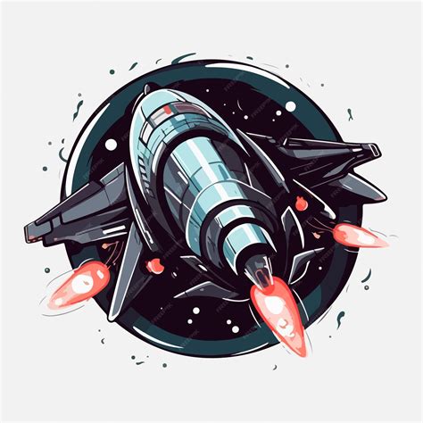 Premium Vector | Starship logo space satelite retro shuttle moon discovery logotypes of ...