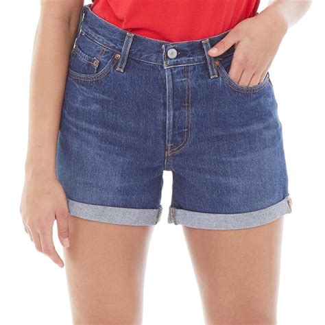 Buy Levi's Womens 501® Long Shorts Blue Clue