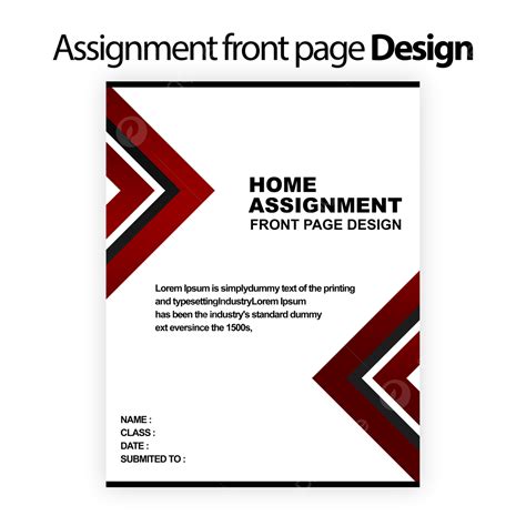 Assignment Front Page Design Template Template Download on Pngtree