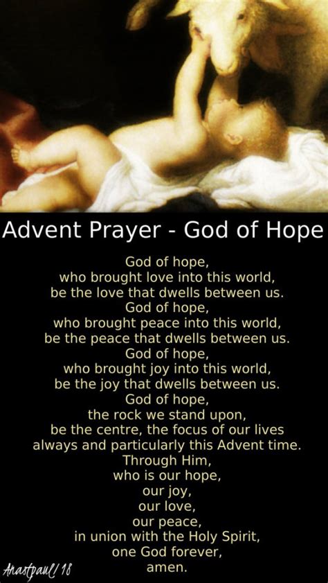 Our Morning Offering – 5 December – Advent Prayer – God of Hope – AnaStpaul