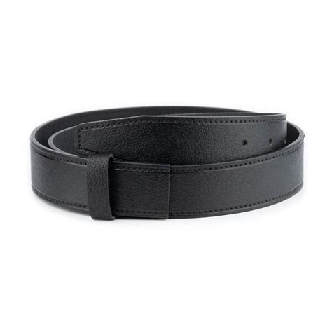 Black Calf Leather Belt Strap Replacement 3.5 Cm - LeatherBeltsOnline.com