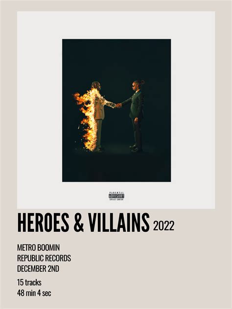 heroes & villains metro | Rap album covers, Music album covers, Music ...