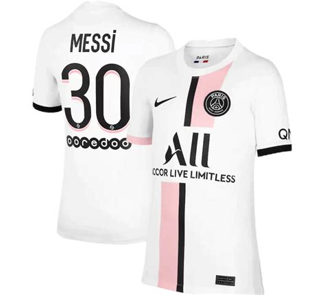 Lionel Messi Psg Jersey Paris Saint Germain White Pink