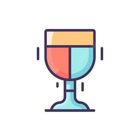 In The Style Of Saturated Color Palette Vector, Goblet, Lineal Icon, Flat Icon PNG and Vector ...