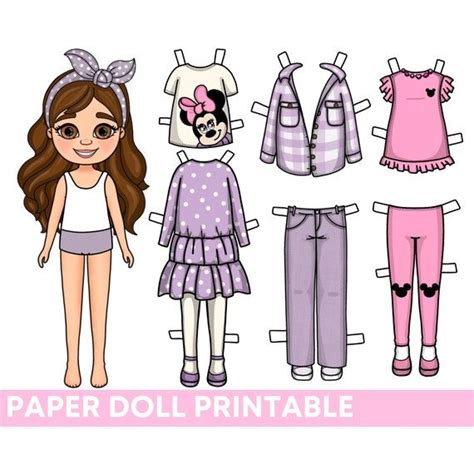 Cute Pink Clothes for Paper Dolls Printable DIY Activities for | Etsy | Paper doll dress ...