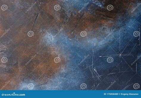 Rusted Metal Texture. Blue with a Rust Effect Stock Photo - Image of grungy, color: 175858480