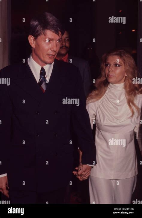 Los Angeles.CA. USA. Nancy Sinatra and husband Hugh Lambert. Circa 1980. Ref:LMK30 ...