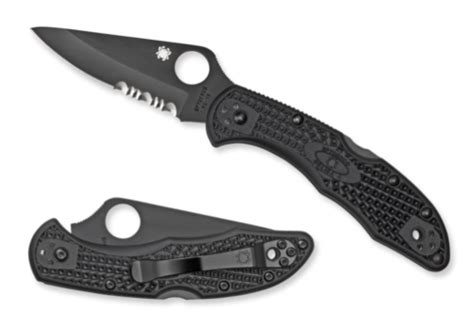 SPYDERCO DELICA® 4 FRN BLACK/BLACK BLADE - Duke's Sport Shop, Inc.