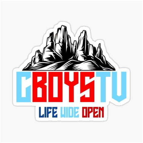 "Cboystv (life wide open)" Sticker for Sale by DwarfsDelight | Redbubble