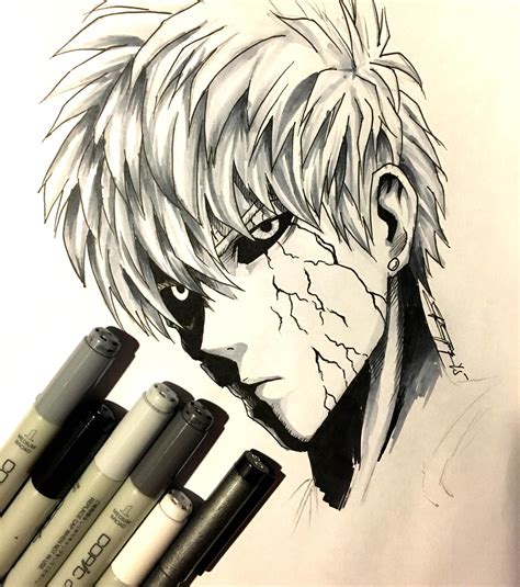 Genos (One Punch Man) in Copic by Rosekie on DeviantArt