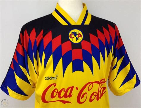 Vintage Adidas 1994-1996 Club America De Mexico Soccer Jersey Size ...