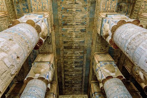 Ceiling of Hathor Temple - Dendera Temple Complex - Dendera Egypt Photograph by Jon Berghoff ...