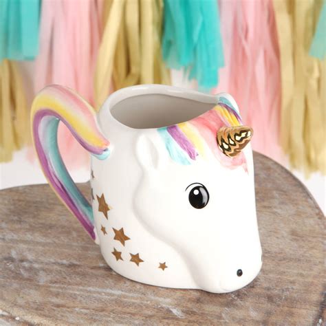 Unicorn Tail Handle Mug With Star Spoon Gift By Red Berry Apple ...