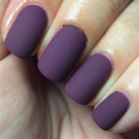 Some simple matte fall nails | Purple nail polish, Matte purple nails, Purple nails