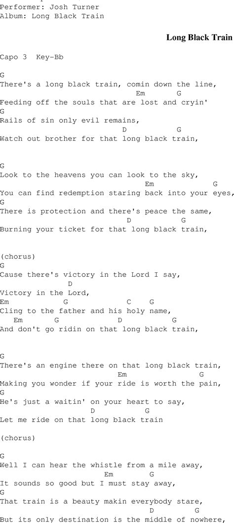 Long Black Train Guitar Chords