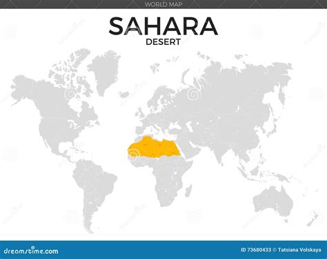 Sahara Desert Location Map Cartoon Vector | CartoonDealer.com #73680433