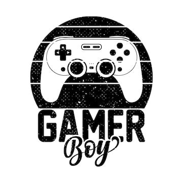 Premium Vector | Gamer boy vintage gaming t-shirt design, gaming t-shirt design