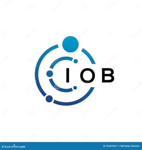 IOB Letter Technology Logo Design on White Background. IOB Creative ...