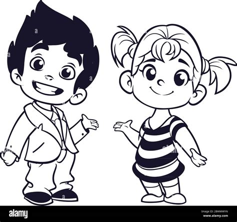 √完了しました！ outline boy and girl clipart black and white 175512 - Bestpixtajpoi5b