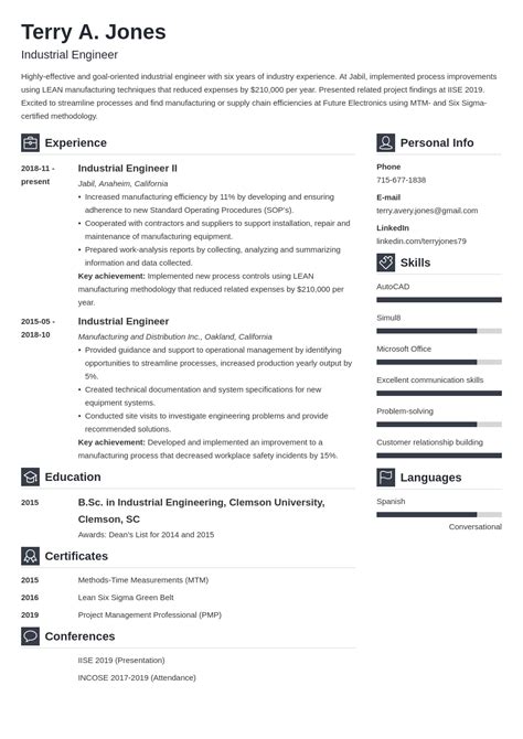 Industrial Engineer Resume Examples [2024 Guide]