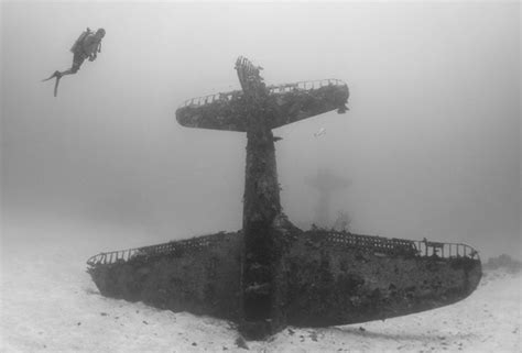 Photographer Documents An Underwater WWII Plane Graveyard
