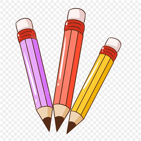 Pencil Illustration Clipart Vector, Colored Pencils Hand Drawn Illustration, Pencil Clipart ...