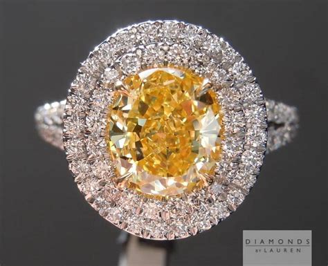 1.64ct Yellow VS1 Oval Diamond Ring