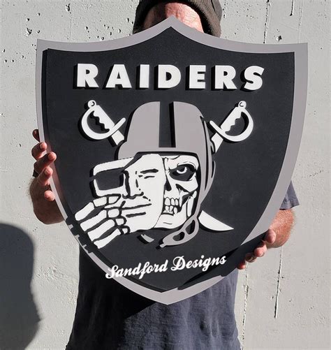 Las Vegas Raiders Sign Raiders 3d Wood Sign Raiders Skull - Etsy