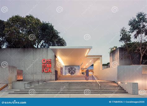 Exterior of Oakland Museum of Art at Twilight Editorial Photo - Image ...