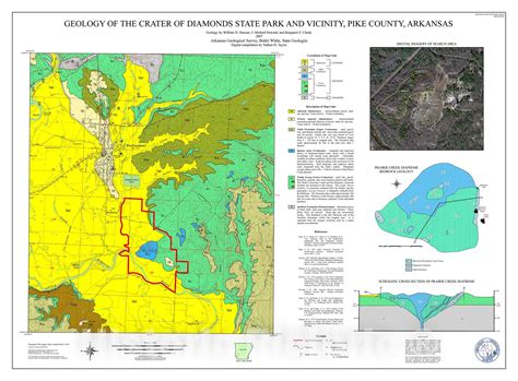 Map : Geology of the Crater of Diamonds State Park and vicinity, Pike - Historic Pictoric