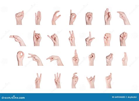 Finger Spelling the Alphabet Stock Photo - Image of guide, school: 64934680