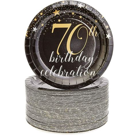 70Th Birthday Paper Plates (80 Count), 7 inches - Walmart.com - Walmart.com