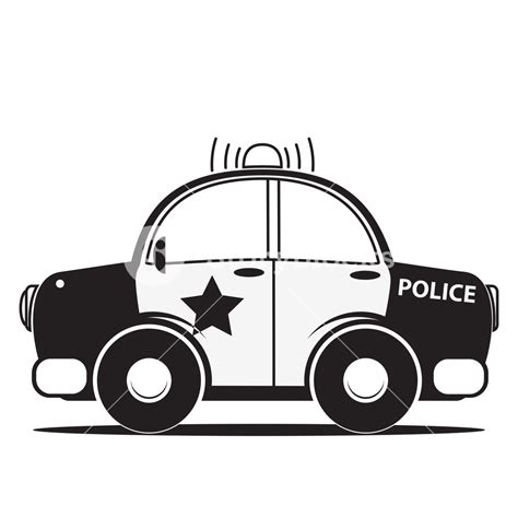 Police Car Silhouette. Vector Illustration Royalty-Free Stock Image ...