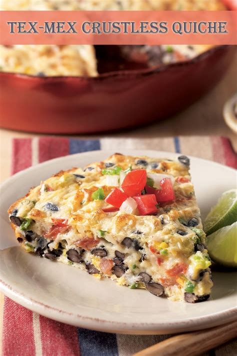 Breakfast for dinner? Try our tasty Tex-Mex Crustless Quiche! Quiche Recipes, Brunch Recipes ...