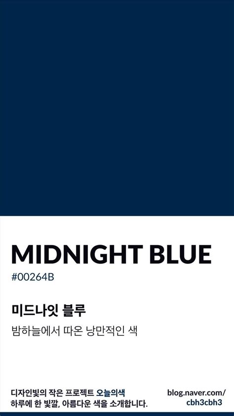 √ Midnight Blue Color Palette