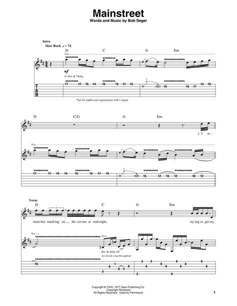 Mainstreet by Bob Seger - Guitar Tab Play-Along - Guitar Instructor